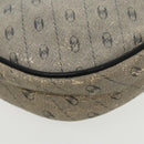 GUCCI Shoulder Bag Coated Canvas Gold Navy Auth ar12677-16