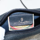 GUCCI Shoulder Bag Coated Canvas Gold Navy Auth ar12677-17