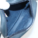 GUCCI Shoulder Bag Coated Canvas Gold Navy Auth ar12677-11