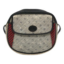 GUCCI Shoulder Bag Coated Canvas Gold Navy Auth ar12677-13