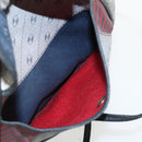 GUCCI Shoulder Bag Coated Canvas Gold Navy Auth ar12677-20