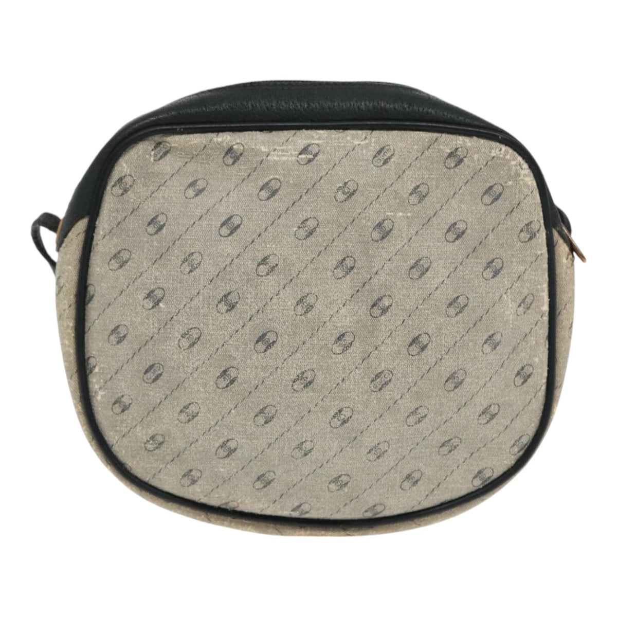 GUCCI Shoulder Bag Coated Canvas Gold Navy Auth ar12677 - 0