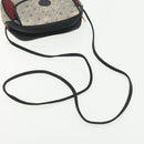 GUCCI Schoudertas Gecoat Canvas Goud Marineblauw Auth ar12677-7