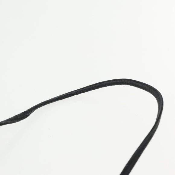 GUCCI Schoudertas Gecoat Canvas Goud Marineblauw Auth ar12677