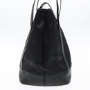 SAINT LAURENT Tote Bag Nylon Leather Black Gold Auth ar12681-4