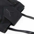 SAINT LAURENT Tote Bag Nylon Leather Black Gold Auth ar12681-6