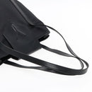 SAINT LAURENT Tote Bag Nylon Leather Black Gold Auth ar12681-8