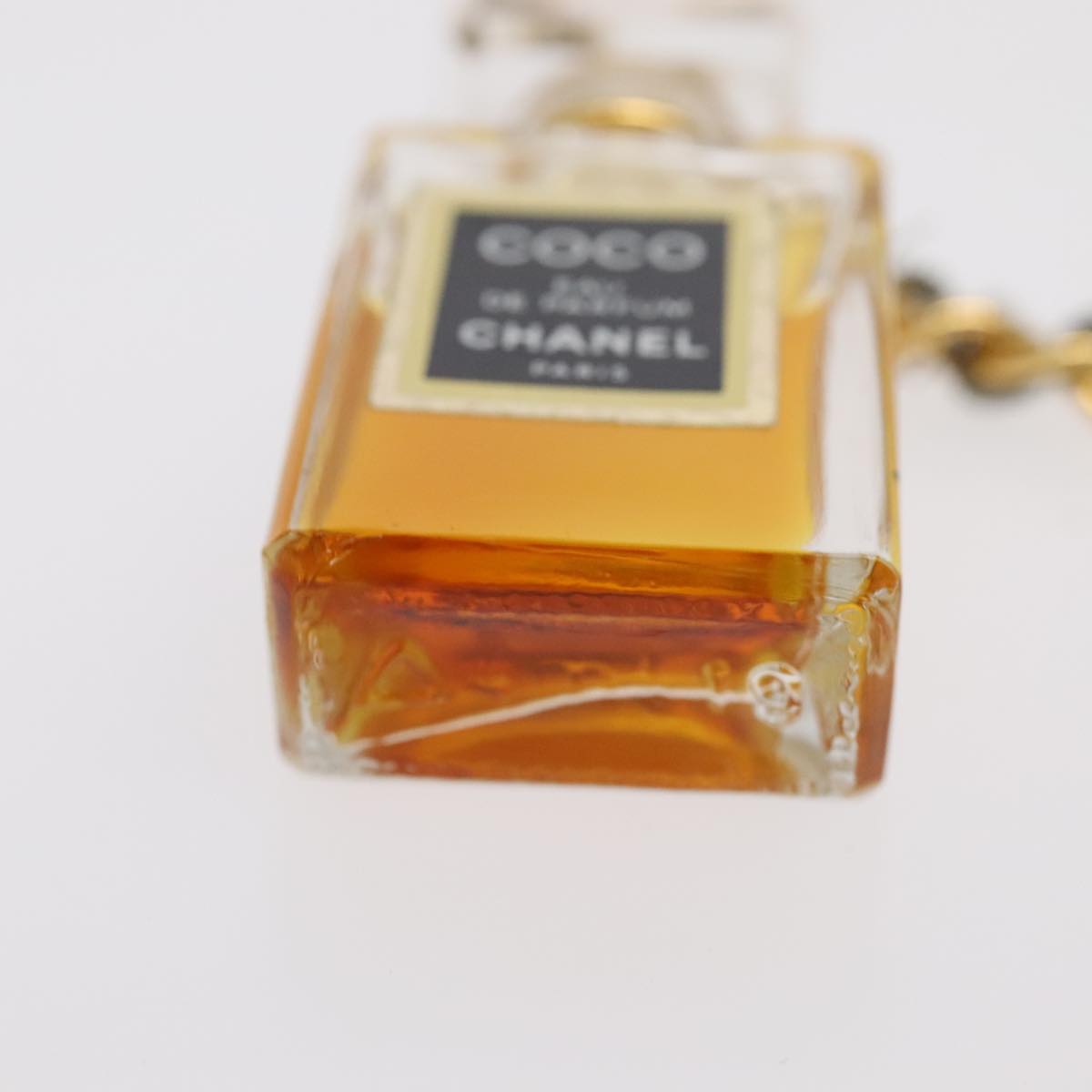 CHANEL Perfume Necklace metal Gold Tone CC Auth ar12687