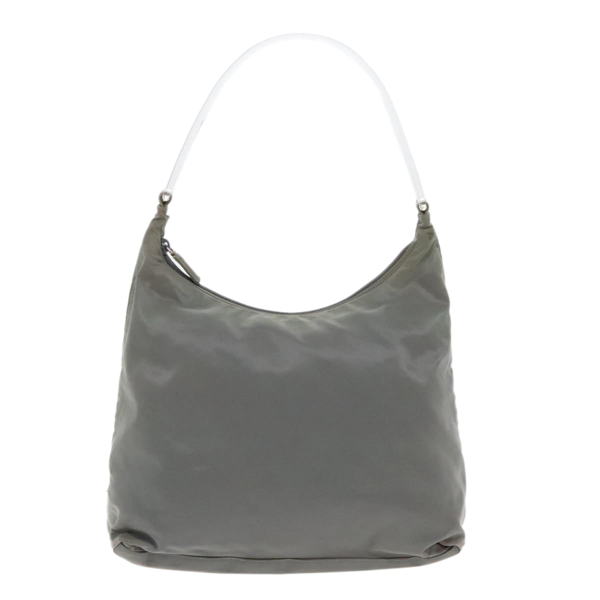 PRADA Shoulder Bag Nylon Gray Silver Auth ar12690 - 0