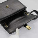 CELINE Shoulder Bag Leather Black Gold Auth ar12705-10