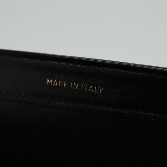 CELINE Shoulder Bag Leather Black Gold Auth ar12705