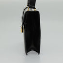 CELINE Shoulder Bag Leather Black Gold Auth ar12705-3