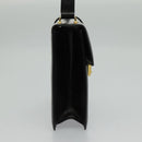 CELINE Shoulder Bag Leather Black Gold Auth ar12705-4