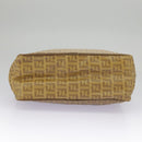 FENDI Zucchino Canvas Shoulder Bag Vintage Beige Auth ar12721-5