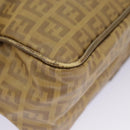 FENDI Zucchino Canvas Shoulder Bag Vintage Beige Auth ar12721-13