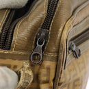 FENDI Zucchino Canvas Shoulder Bag Vintage Beige Auth ar12721-20