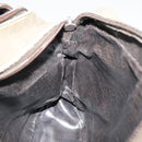 FENDI Zucchino Canvas Shoulder Bag Vintage Beige Auth ar12721-22