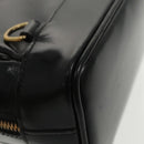 GUCCI Bamboo Body Bag Enamel Black Gold 003 2113 0127 Auth ar12723-16