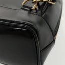 GUCCI Bamboo Body Bag Enamel Black Gold 003 2113 0127 Auth ar12723-17