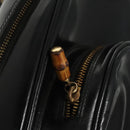 GUCCI Bamboo Body Bag Enamel Black Gold 003 2113 0127 Auth ar12723-18
