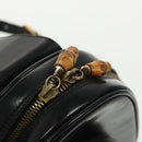 GUCCI Bamboo Body Bag Enamel Black Gold 003 2113 0127 Auth ar12723-19