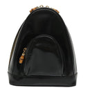 GUCCI Bamboo Body Bag Enamel Black Gold 003 2113 0127 Auth ar12723-13