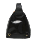 GUCCI Bamboo Body Bag Enamel Black Gold 003 2113 0127 Auth ar12723-2