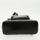 GUCCI Bamboo Body Bag Enamel Black Gold 003 2113 0127 Auth ar12723-5