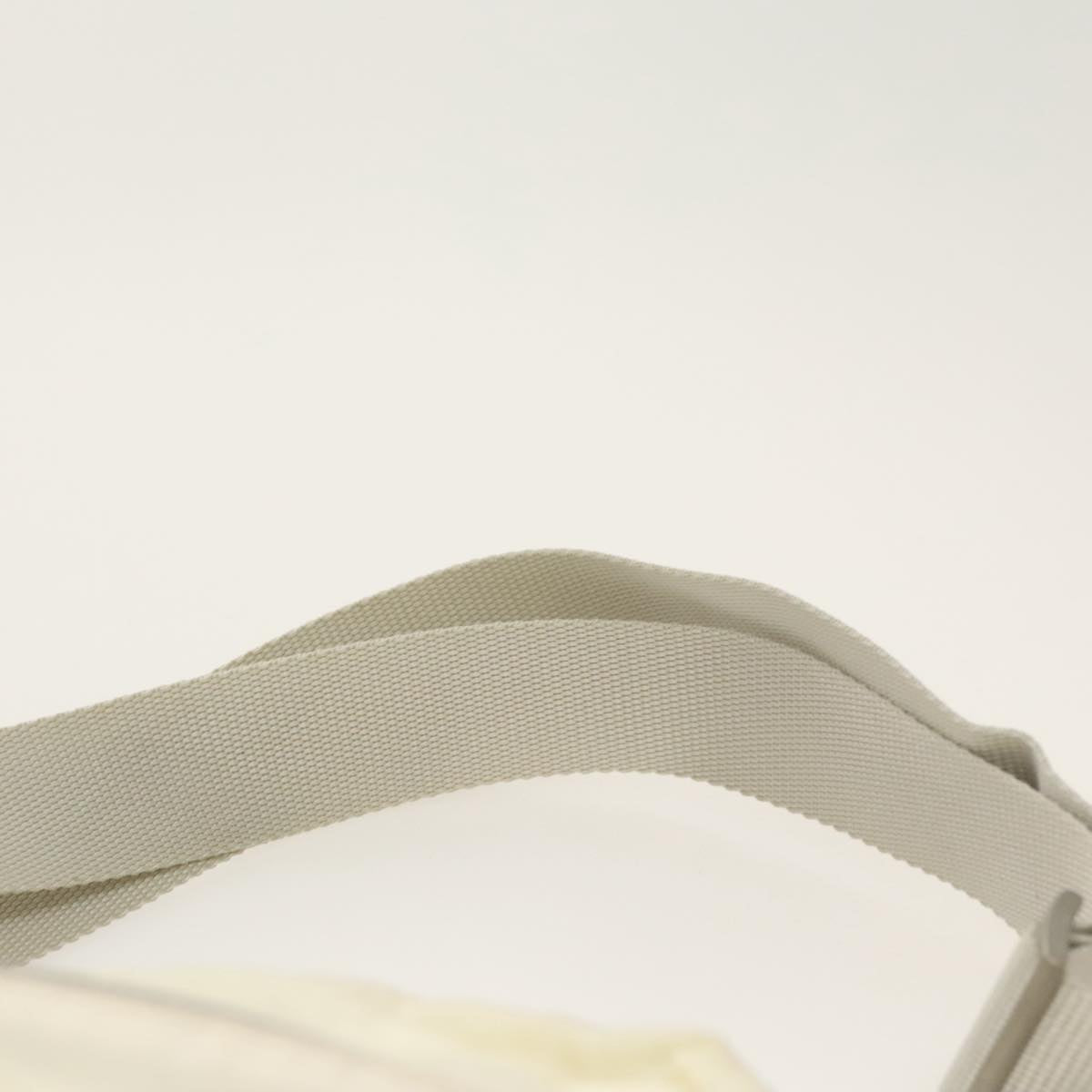 PRADA Shoulder Bag Nylon Silver White Auth ar12730