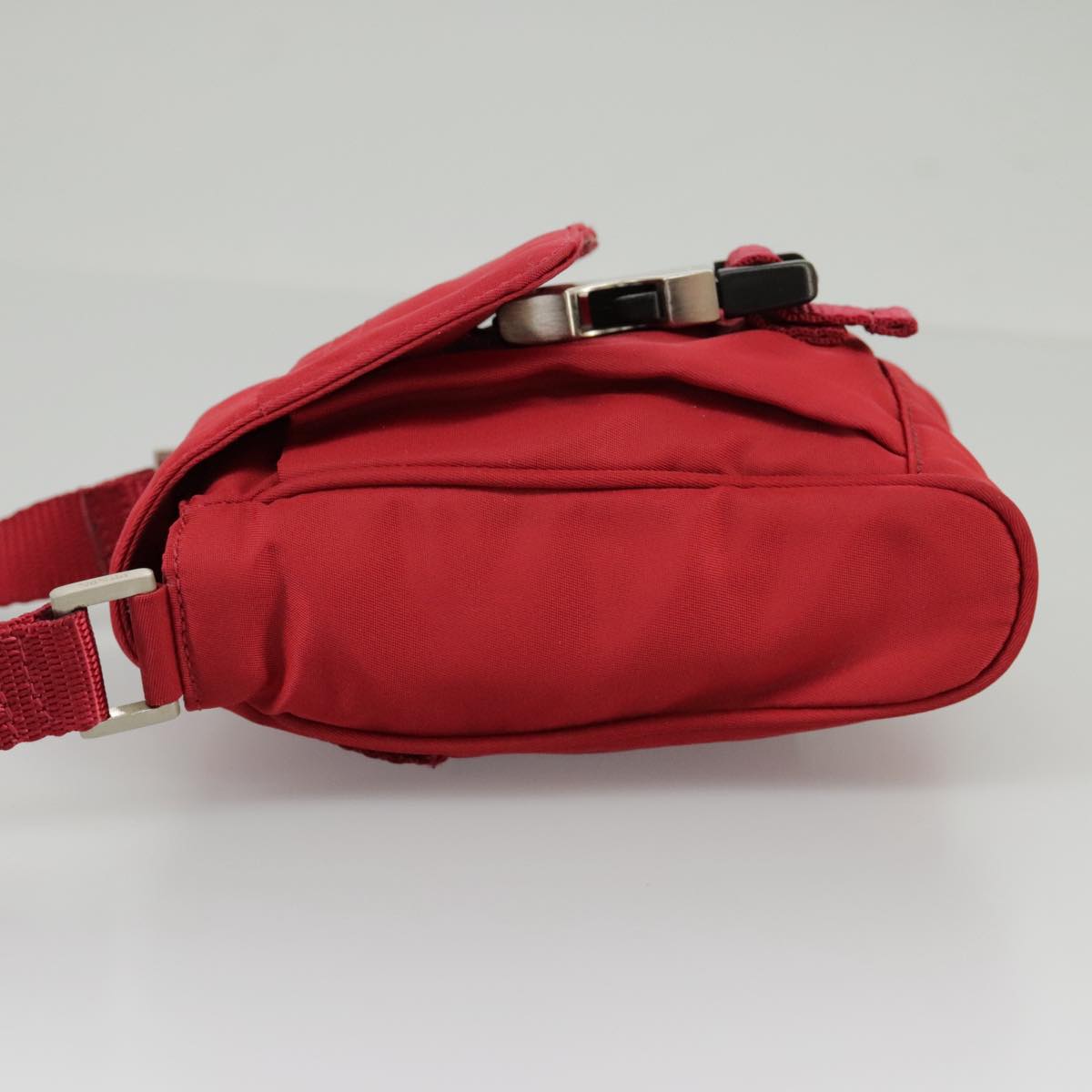 PRADA Shoulder Bag Nylon Red Auth ar12738