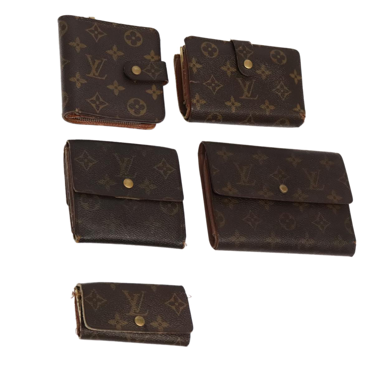 LOUIS VUITTON Monogram Key Case Wallet 5Set LV Auth ar12760