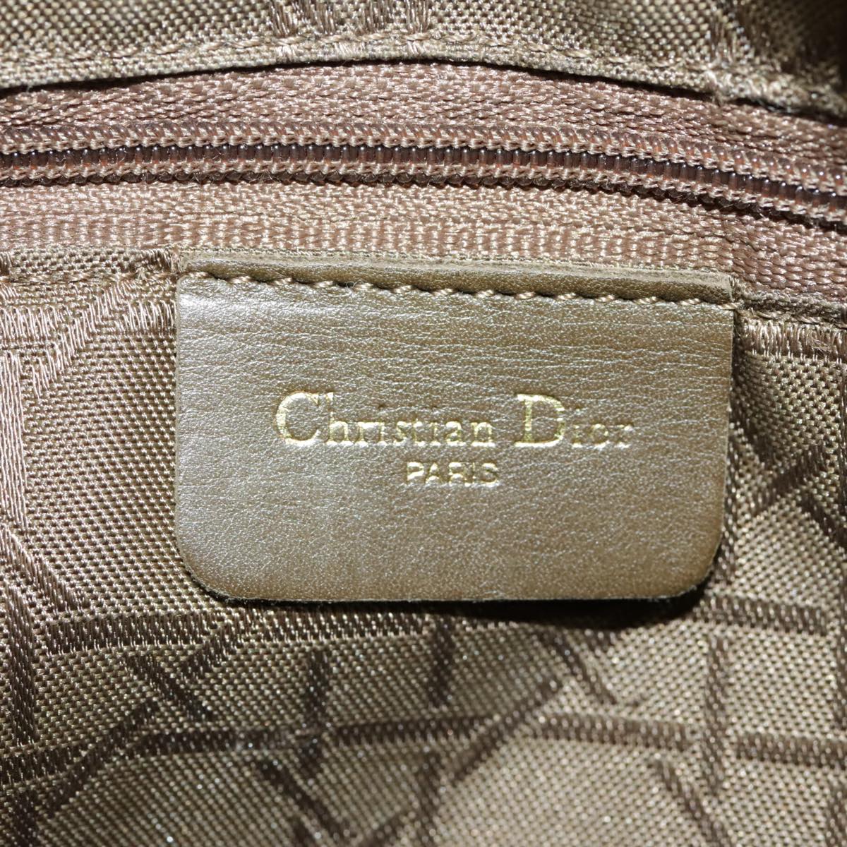 Christian Dior Canage Shoulder Bag Nylon Brown Auth ar12764