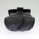 PRADA Shoulder Pouch Nylon Black Silver Auth ar12772-5