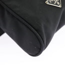 PRADA Shoulder Pouch Nylon Black Silver Auth ar12772-17