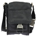 PRADA Shoulder Pouch Nylon Black Silver Auth ar12772-13