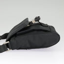 PRADA Shoulder Pouch Nylon Black Silver Auth ar12772-3