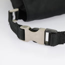 PRADA Shoulder Pouch Nylon Black Silver Auth ar12772-8