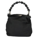 Christian Dior Hand Bag Nylon Black Silver Auth ar12776-13