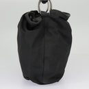 Christian Dior Hand Bag Nylon Black Silver Auth ar12776-4