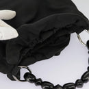 Christian Dior Hand Bag Nylon Black Silver Auth ar12776-6