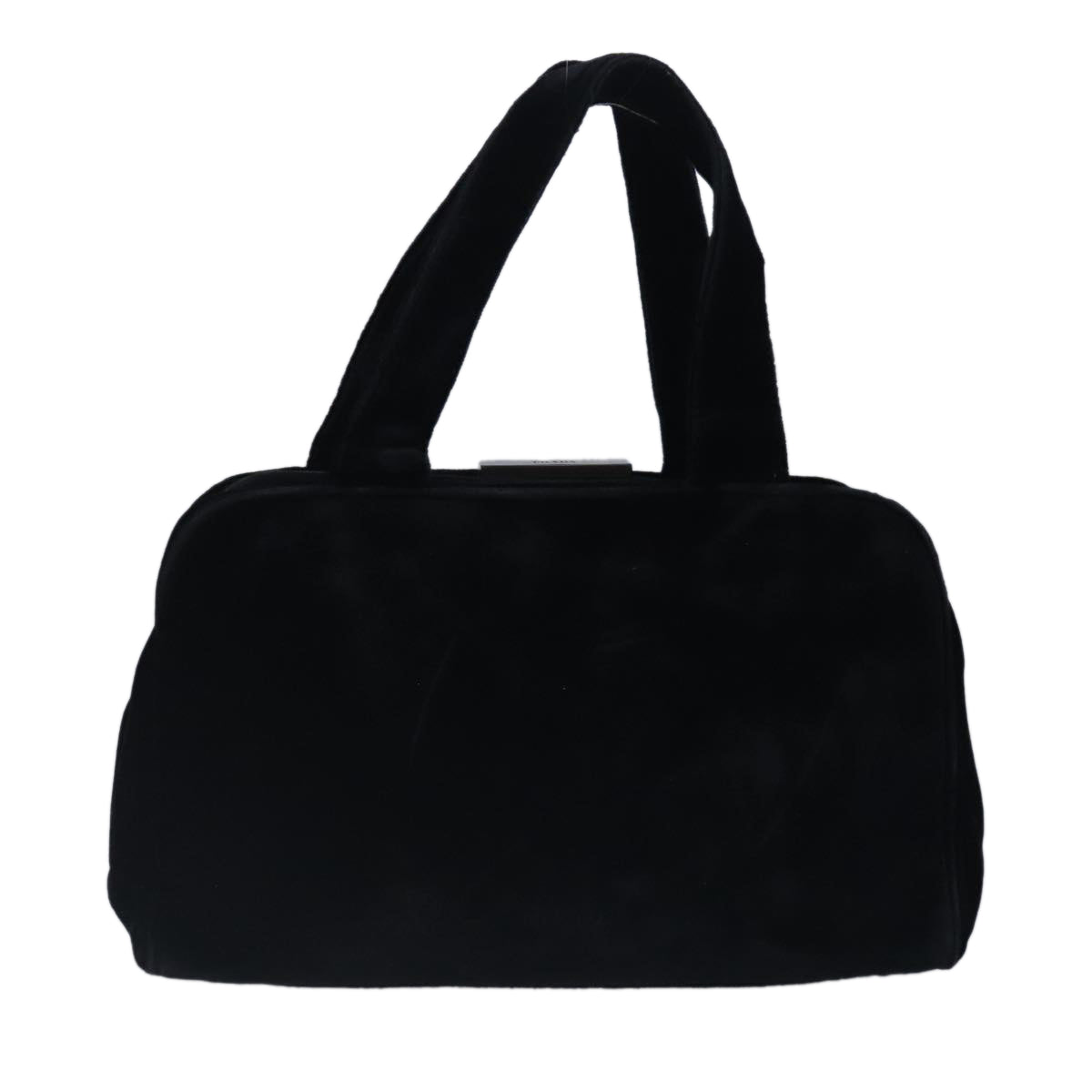 PRADA Hand Bag Velor Black Auth ar12786 - 0