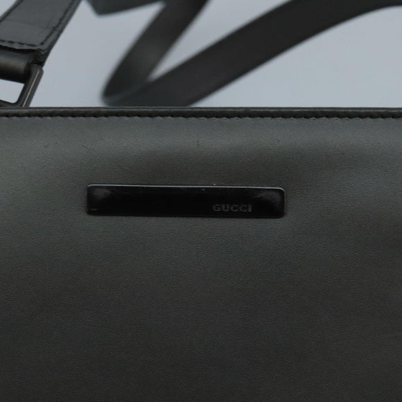 GUCCI Shoulder Bag Leather Black 001 2058 1855 6 Auth ar12800