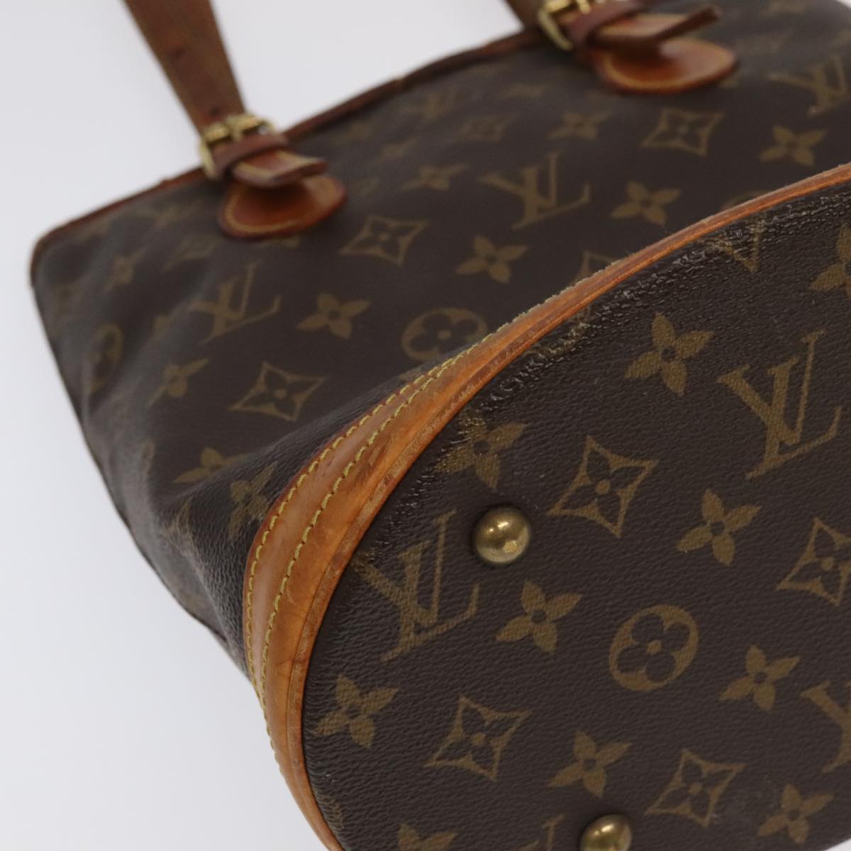 LOUIS VUITTON Monogram Bucket PM Shoulder Bag M42238 LV Auth ar12801