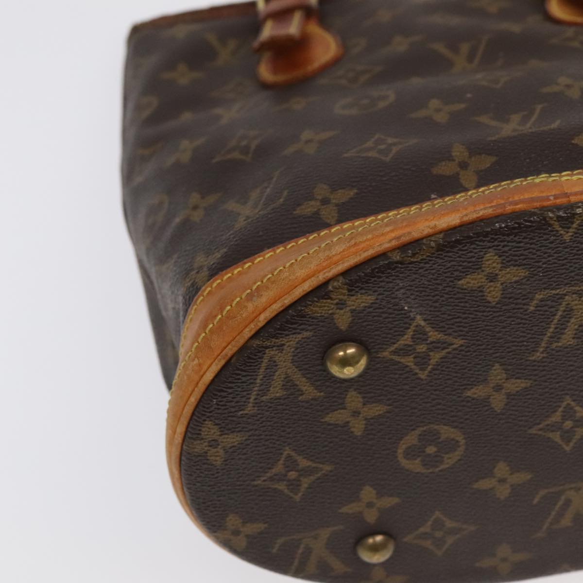 LOUIS VUITTON Monogram Bucket PM Shoulder Bag M42238 LV Auth ar12801