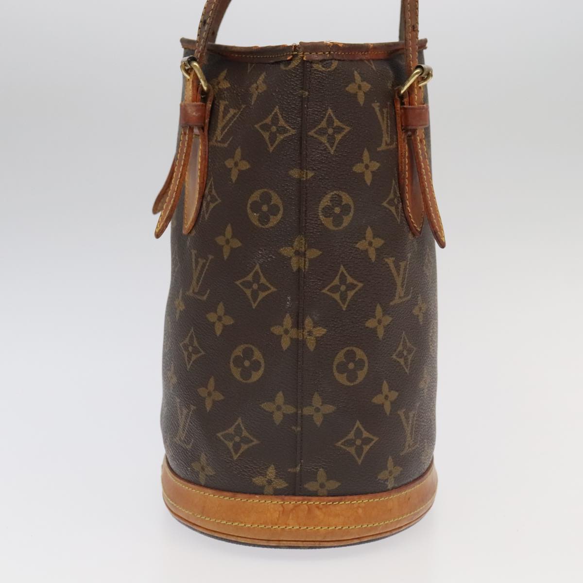 LOUIS VUITTON Monogram Bucket PM Shoulder Bag M42238 LV Auth ar12801