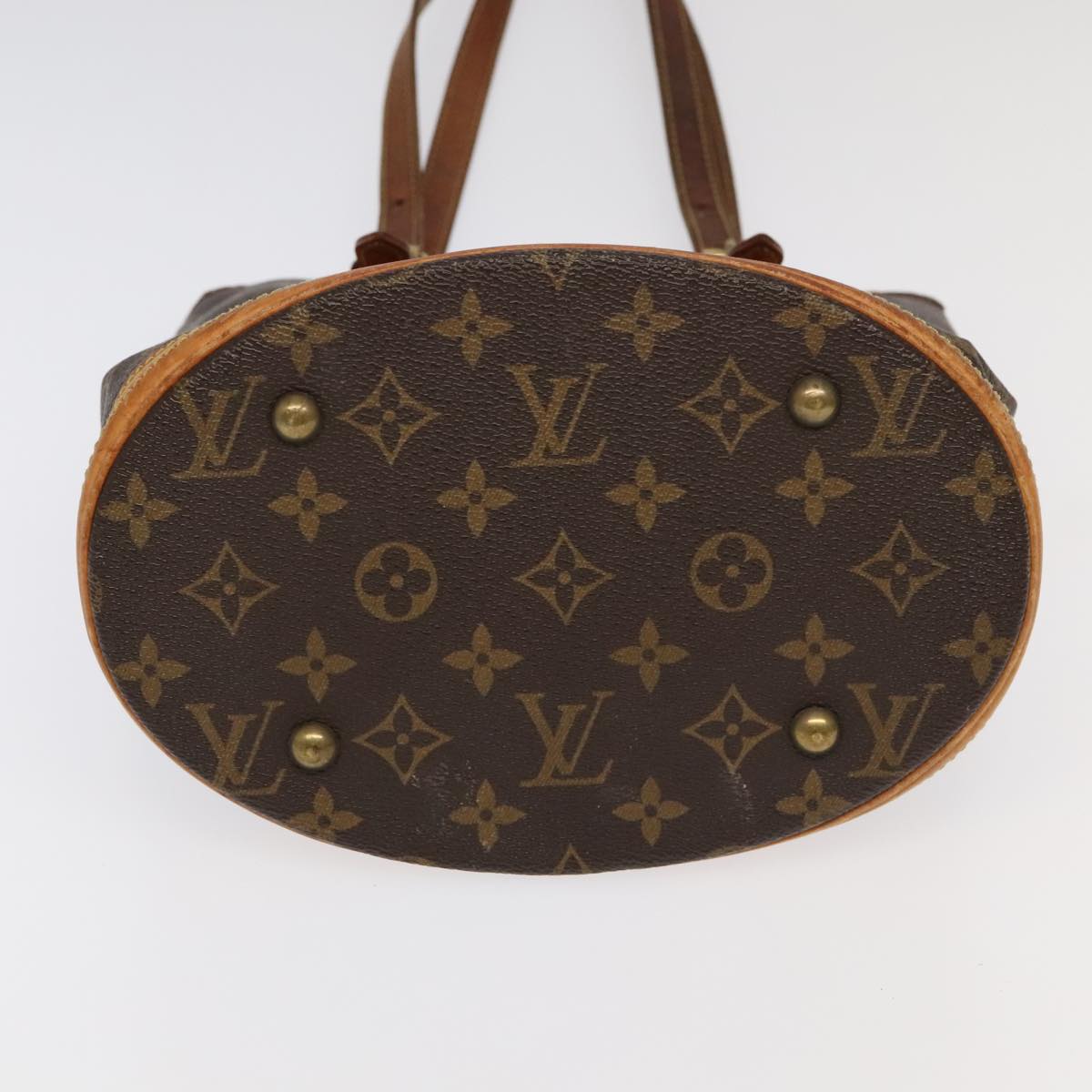 LOUIS VUITTON Monogram Bucket PM Shoulder Bag M42238 LV Auth ar12801