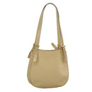 CELINE Shoulder Bag Leather Beige Auth ar12810-1