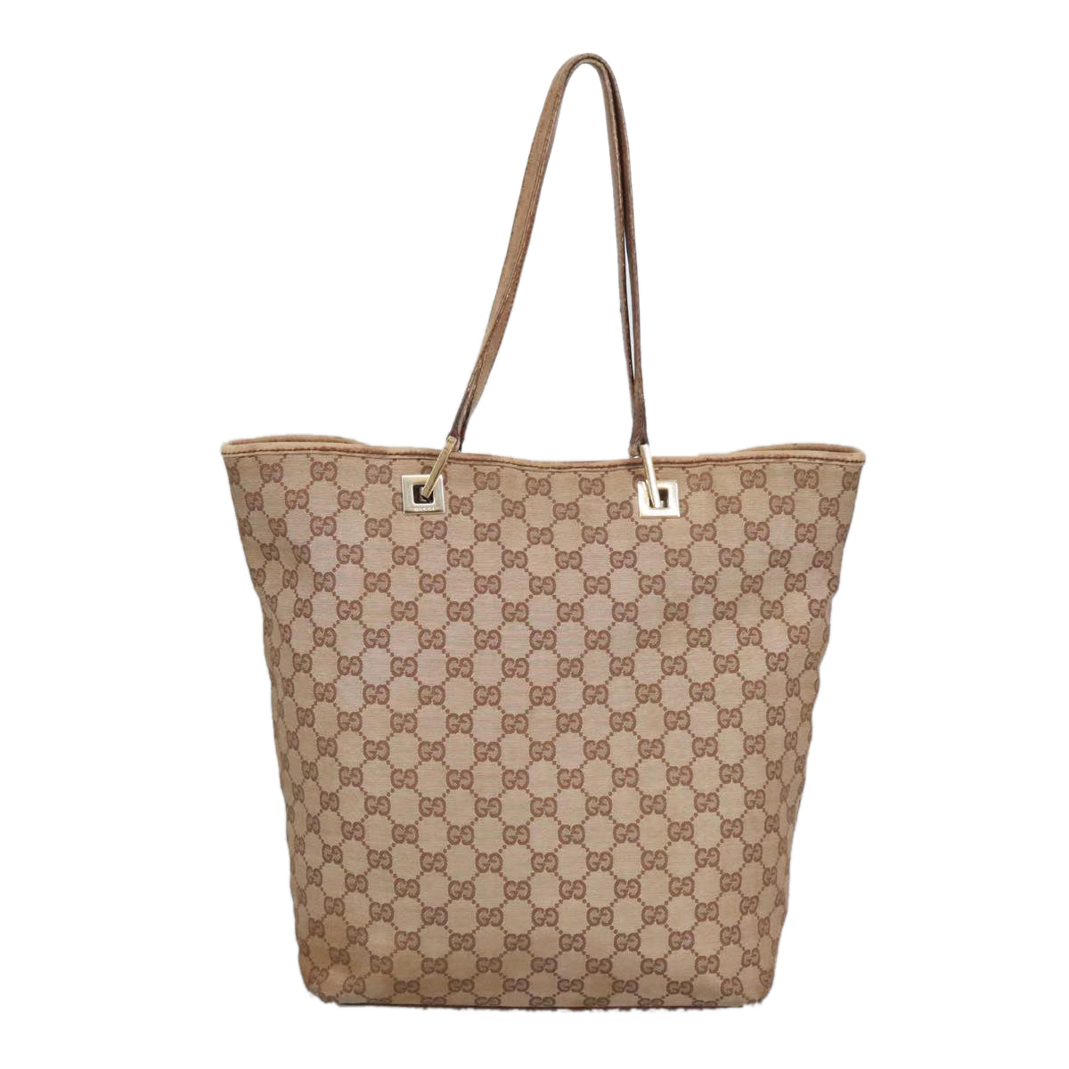 GUCCI GG Canvas Tote Bag Beige Gold 002 1098 Auth ar12816 - 0