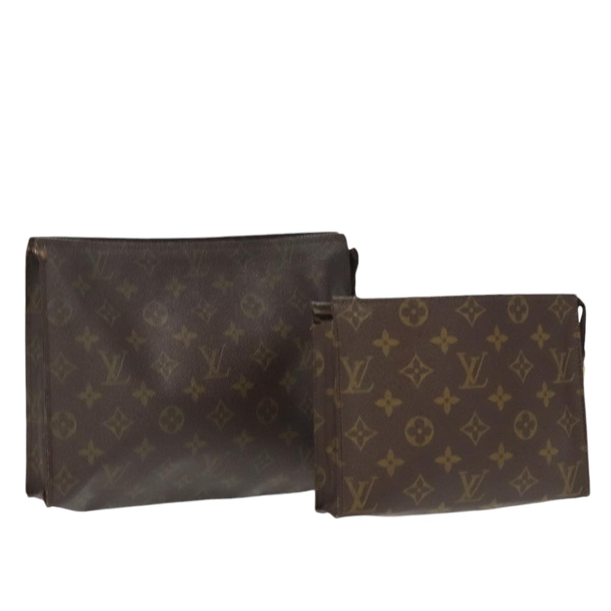 LOUIS VUITTON Monogram Posh Toilet Pouch 2Set LV Auth ar12824