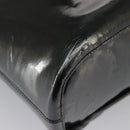 CELINE Shoulder Bag Enamel Black Auth ar12829-9